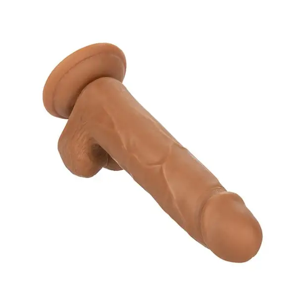 Size Queen 6’ dildo: flesh-colored silicone phallic toy with flared base for enhanced pleasure