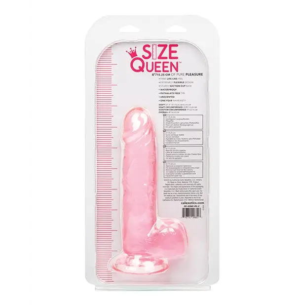 Size Queen 6’ Dildo – Pink silicone adult toy in retail packaging for ultimate satisfaction