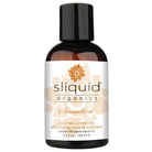 Bottle of Sliquid Organics Sensation stimulating intimate lubricant on display