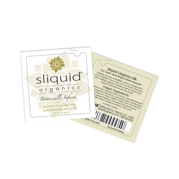 Sliquid Organics Silk Lubricant -.17 Oz Pillow - Hybrid Lubricant