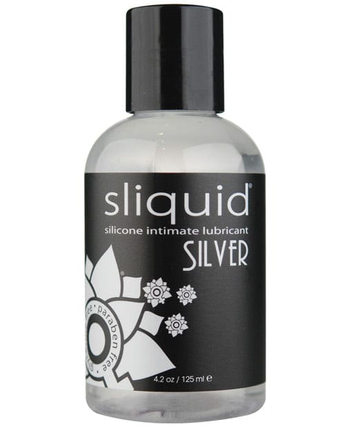 Sliquid Silicone Lubricant 4.2 oz. Sliquid Silver Premium Silicone Glycerine & Paraben Free Lube at the Haus of Shag