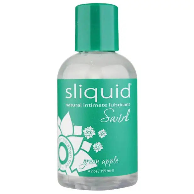 Sliquid Swirld: Water Based, Sugar Derivative-Free, Flavored Lubricant Bottle with Green Cap