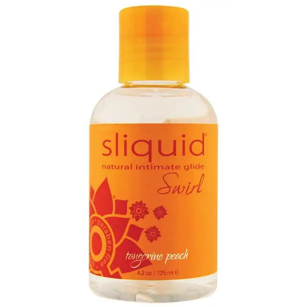 Bottle of Sliquid Swirld water-based, sugar derivative-free flavored lubricants