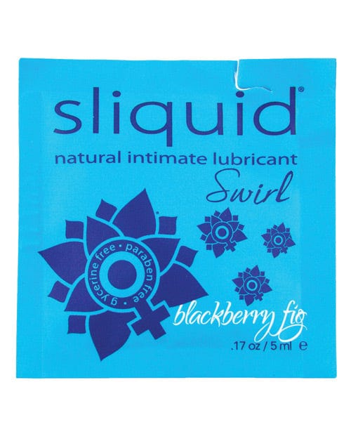 Sliquid Water Based Lubricant .17 oz. / Blackberry Sliquid Swirld Water Based Sugar Derivative-Free Flavored Lubricants at the Haus of Shag