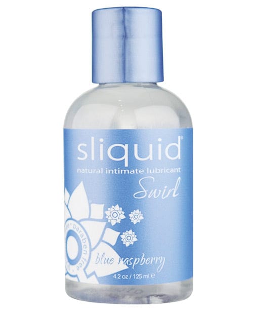 Sliquid Water Based Lubricant 4.2 oz. / Blue Raspberry Sliquid Swirld Water Based Sugar Derivative-Free Flavored Lubricants at the Haus of Shag