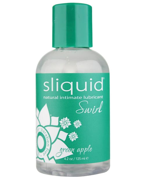 Sliquid Water Based Lubricant 4.2 oz. / Green Apple Sliquid Swirld Water Based Sugar Derivative-Free Flavored Lubricants at the Haus of Shag