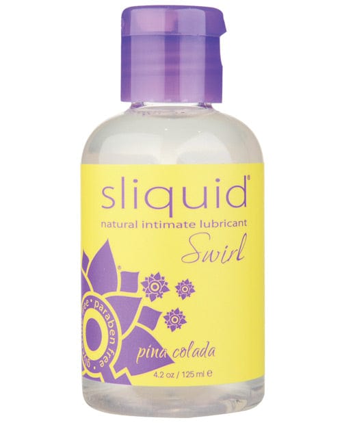 Sliquid Water Based Lubricant 4.2 oz. / Pina Colada Sliquid Swirld Water Based Sugar Derivative-Free Flavored Lubricants at the Haus of Shag