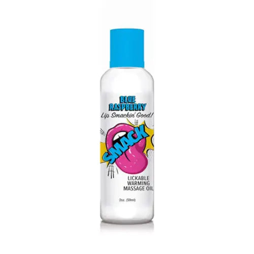 Smack Lickable Massage Oil Blue Raspberry 2 oz. - Massage Oil