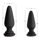 Small anal plug with flared base in two sizes, featuring an interchangeable fox tail