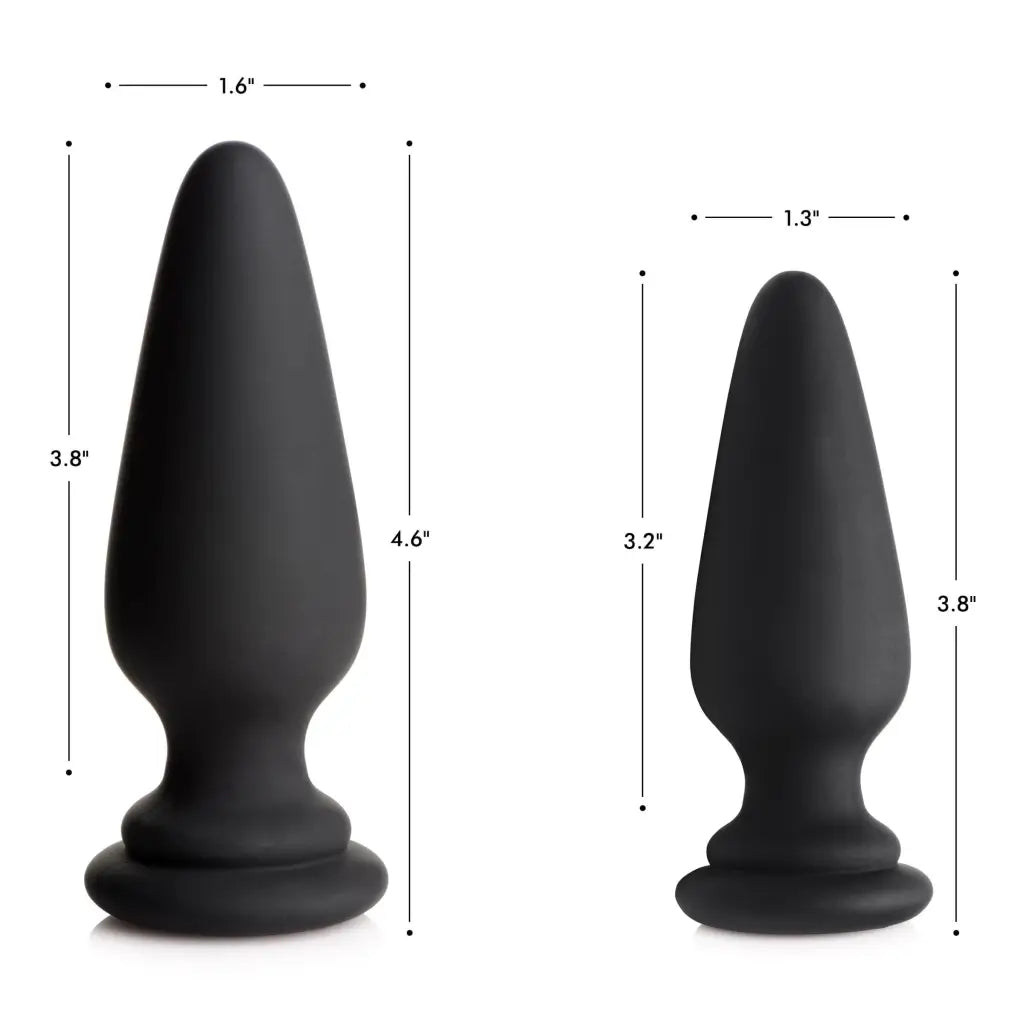 Small anal plug with flared base and fox tail attachment for beginners