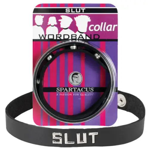 Small Leather Collar (Slut) - Collar