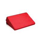 Red wedge-shaped Small Love Cushion with water-resistant high-density foam and soft outer layer