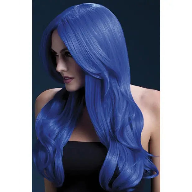 Smiffy The Fever Wig Collection Khloe - Neaon Blue - Costumes