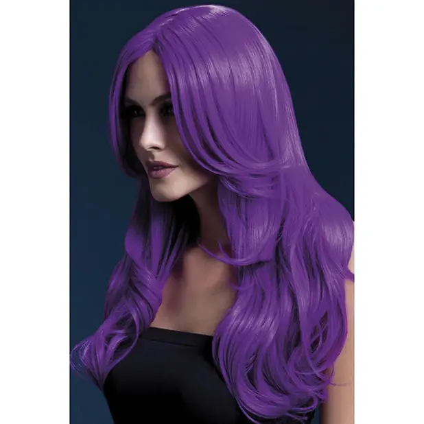 Smiffy The Fever Wig Collection Khloe - Neon Purple - Costumes