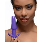 Smooth Vibrating Anal Plug: Purple silicone sex toy for beginner to advanced pleasure