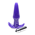 Smooth Vibrating Anal Plug with Purple Silicone and Silver Bullet Vibrator for Ultimate Pleasure