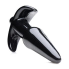 Minimalist sleek black bird-shaped sculpture – Smooth Vibrating Anal Plug product display