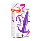 Smooth Vibrating Anal Plug in packaging, featuring a purple vibrating anal plug