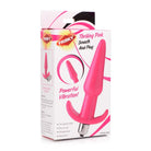 Smooth Vibrating Anal Plug - Pink vibrating anal plug in retail packaging for pleasure