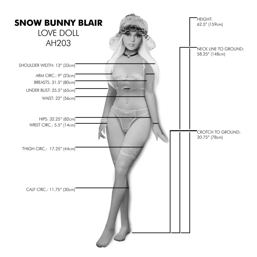 Snow Bunny Blair Love Doll - Full Body Doll