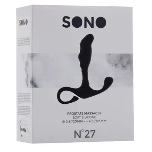 SONO No. 27 Soft Silicone Prostate Massager - Black - Butt Plug