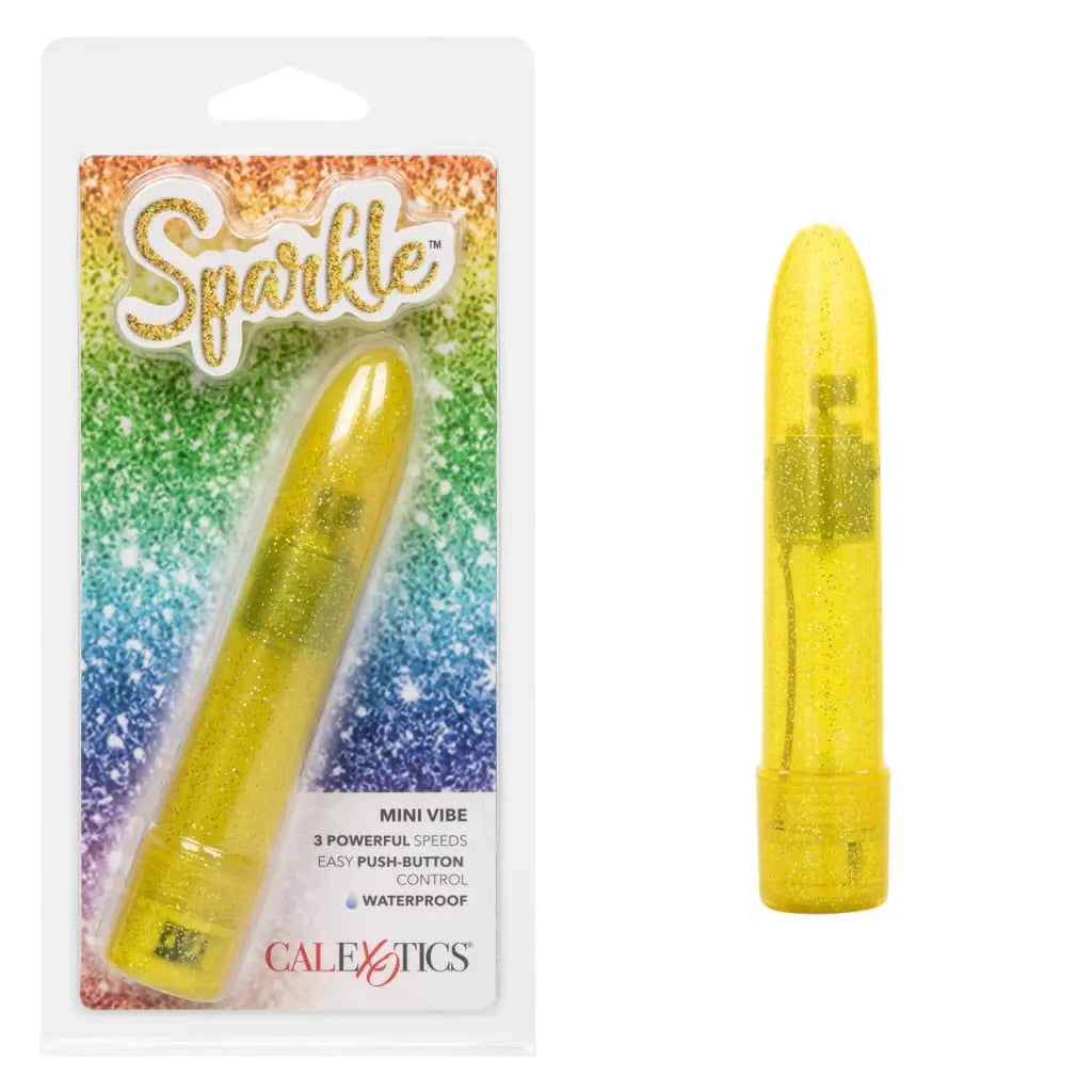 CalExotics Sextoys for Women Yellow Sparkle Mini Vibe at the Haus of Shag