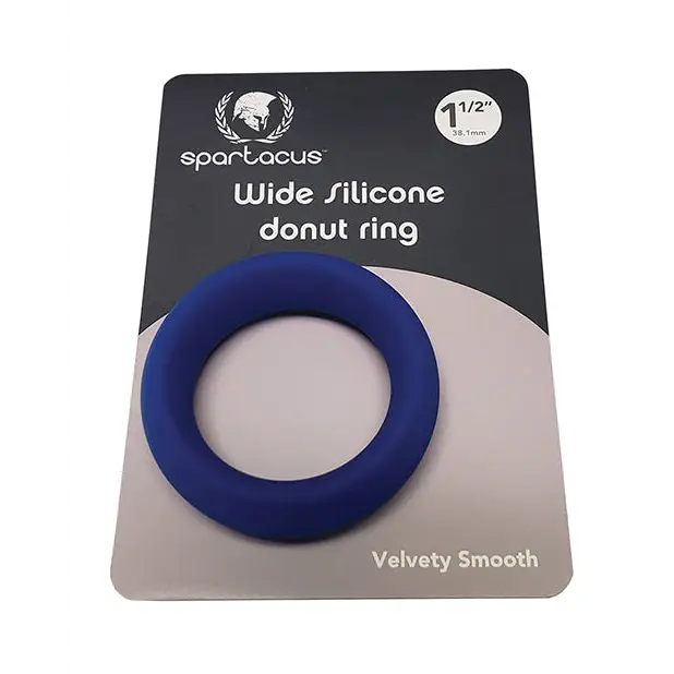 Spartacus 1.5’’ Wide Silicone Donut Ring - Blue - Cock Ring