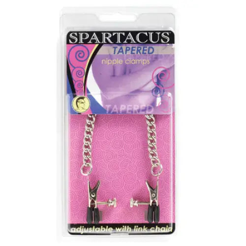 Spartacus Adjustable Nipple Clamps With Curbed Chain - Nipple Clamp