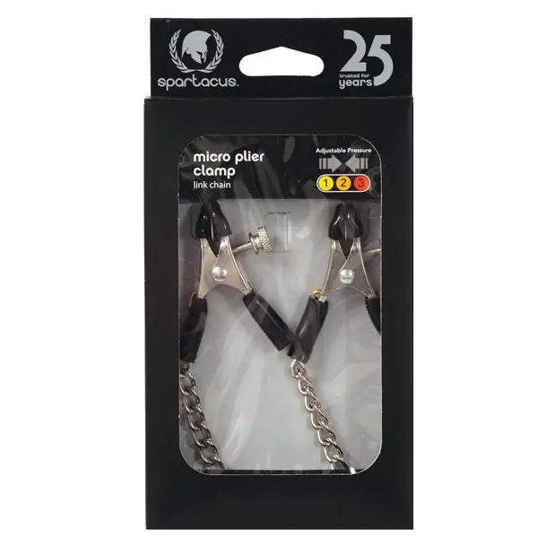 Spartacus Adjustable Nipple Clamps With Curved Chain - Nipple Clamp