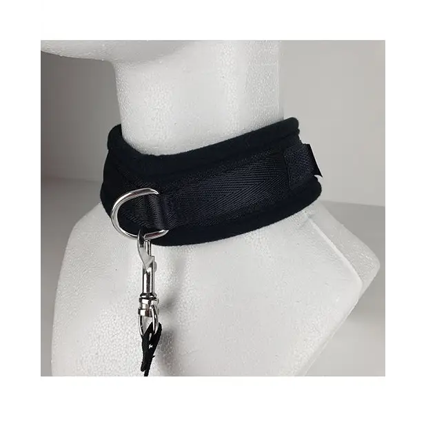 Spartacus Collar And Leash Neoprene Black - Collar