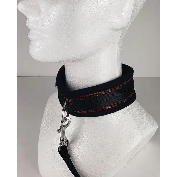 Spartacus Collar And Leash Neoprene Black - Collar