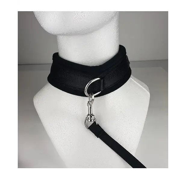 Spartacus Collar And Leash Neoprene Black - Black - Collar