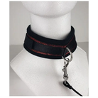 Spartacus Collar And Leash Neoprene Black - Red - Collar