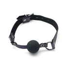 Spartacus Galaxy Legend Silicone Ball Gag with adjustable black leather strap - Purple