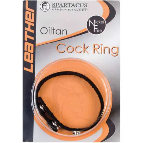 Spartacus Leather Oiltan Cock Ring (Black) - Cock Ring