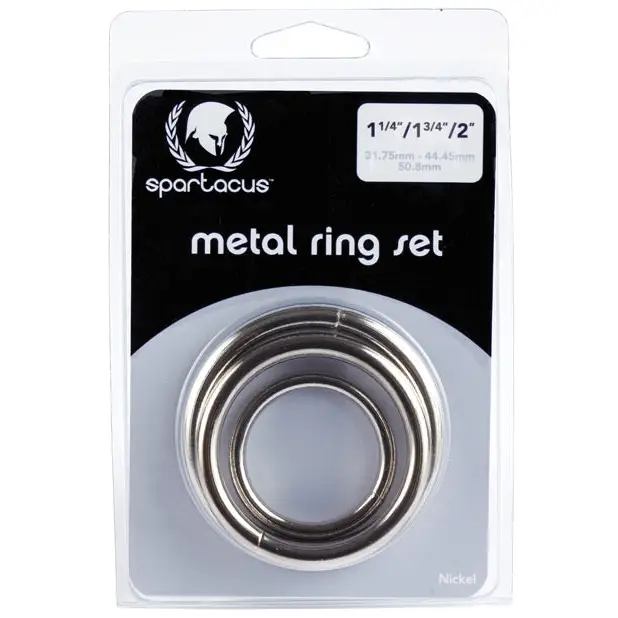 Spartacus Metal Cock Ring Set (3 Rings) - Cock Ring