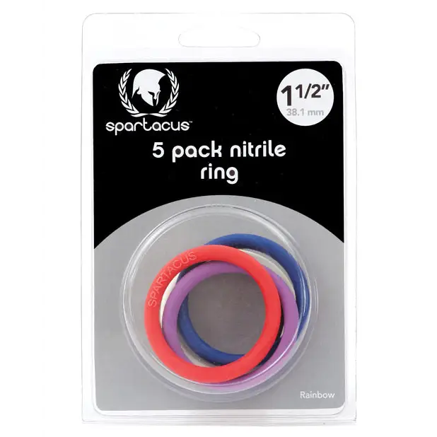 Spartacus Nitrile Cock Rings (5 Per Package/1.5in each) - 1.5’’ - Cock Ring