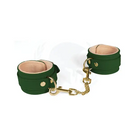 Spartacus Pu Ankle Cuffs W/plush Lining - Green - Cuffs