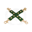 Spartacus Pu Hog Tie W/gold Hardware - Green - Cuffs