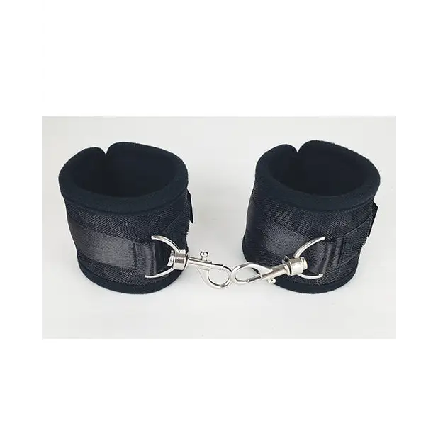 Spartacus Wrist Restraints Neoprene Black - Black - Cuffs