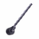 Spiked 5 Row Pinwheel massage tool with a long gray handle for muscle relief