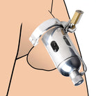 Spiked Chamber Chastity Cage - silver and gold object designed for secure wear