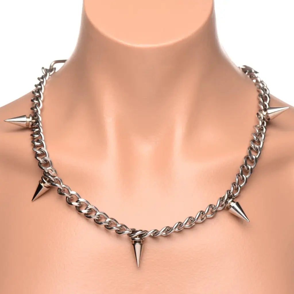 Master Series Collar Spiked Punk Necklace at the Haus of Shag