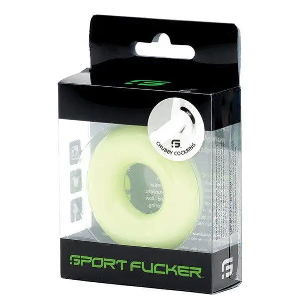 Glow-in-the-dark Sport Fucker Chubby Cockring in retail packaging