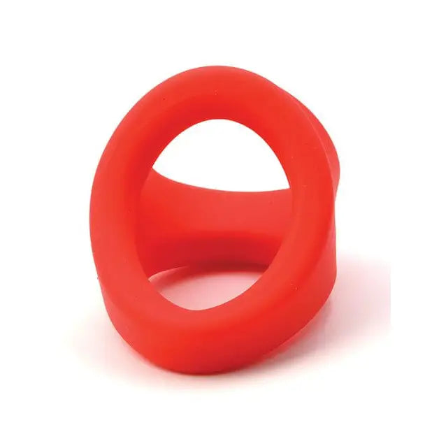 Red silicon ring of the Sport Fucker Freeballer on a white background