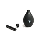 Black teardrop-shaped air blower with logo and nozzle for Sport Fucker Locker Room products