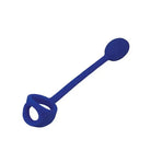 Blue silicone Sport Fucker Thunder Plug Asslock with spherical end and ring-shaped handle