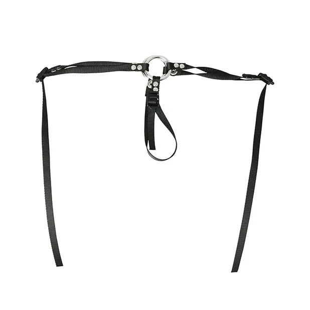 Sportsheets Bare As You Dare Adjustable Strap-On Harness Black - Strap-On Harnesses