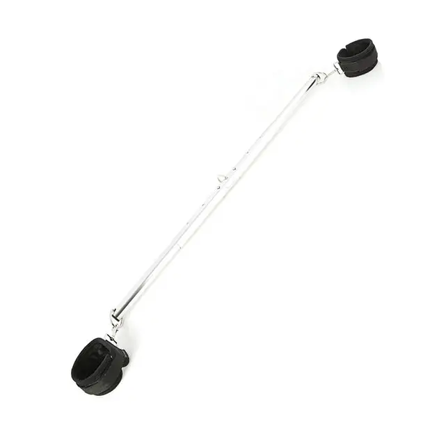 Sportsheets Expandable Spreader Bar with nickel-free metal and padded cuffs in black