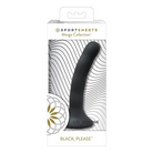 Sportsheets Merge Collection silicone dildo blue displayed on sports black silicone cock